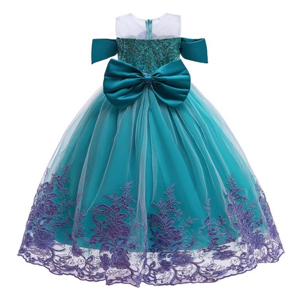 Luxury Mermaid Costume Ariel Cute Lace Multi layer princess dress 5014 - Picture 3 of 9